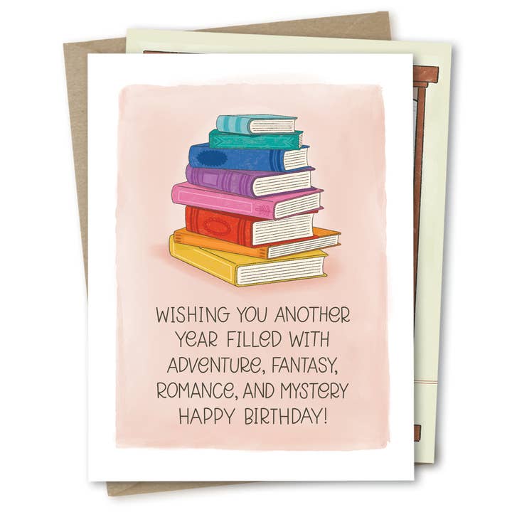 The Noble Paperie – wholesale Födelsedagskort – Ännu ett år | Bokälskare Bookish Grattis på födelsedagskort4
