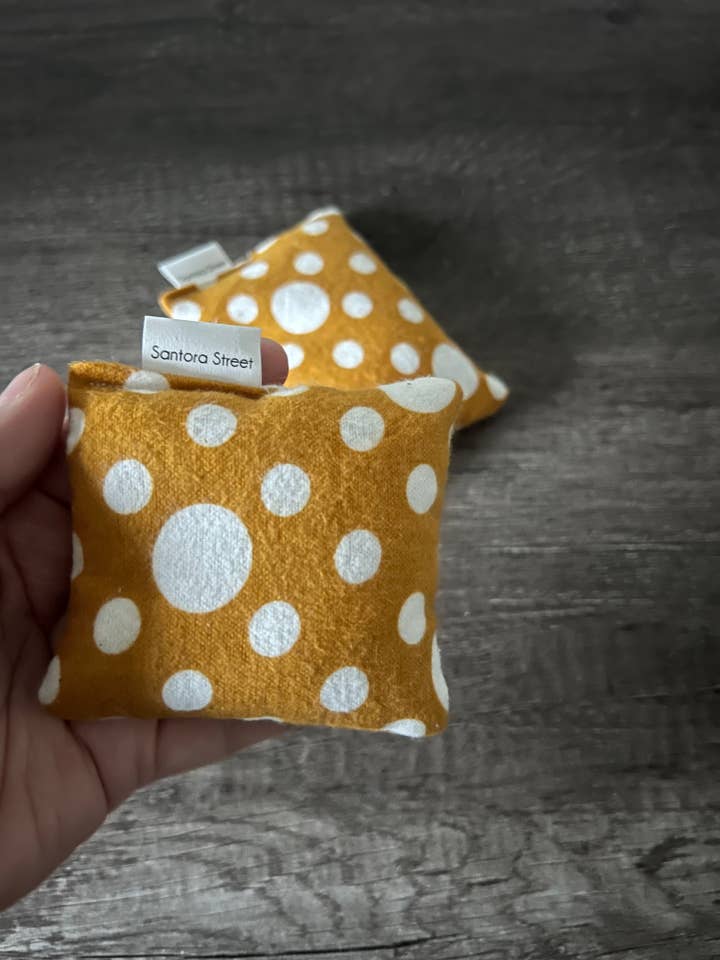 Yellow and White Spot Sachet for wholesale by Santora Street