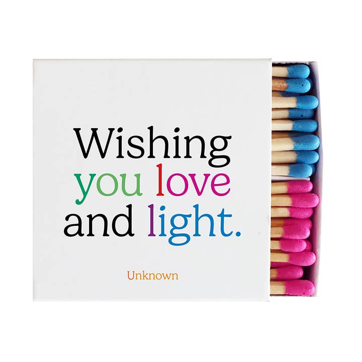 Matchboxes - X326 - Wishing You Love And Light (Unknown) for wholesale by Quotable