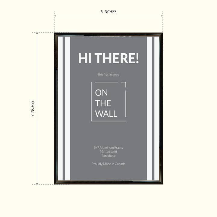 5x7 Satin Black Metal Photo Frame for wholesale by On The Wall Frames