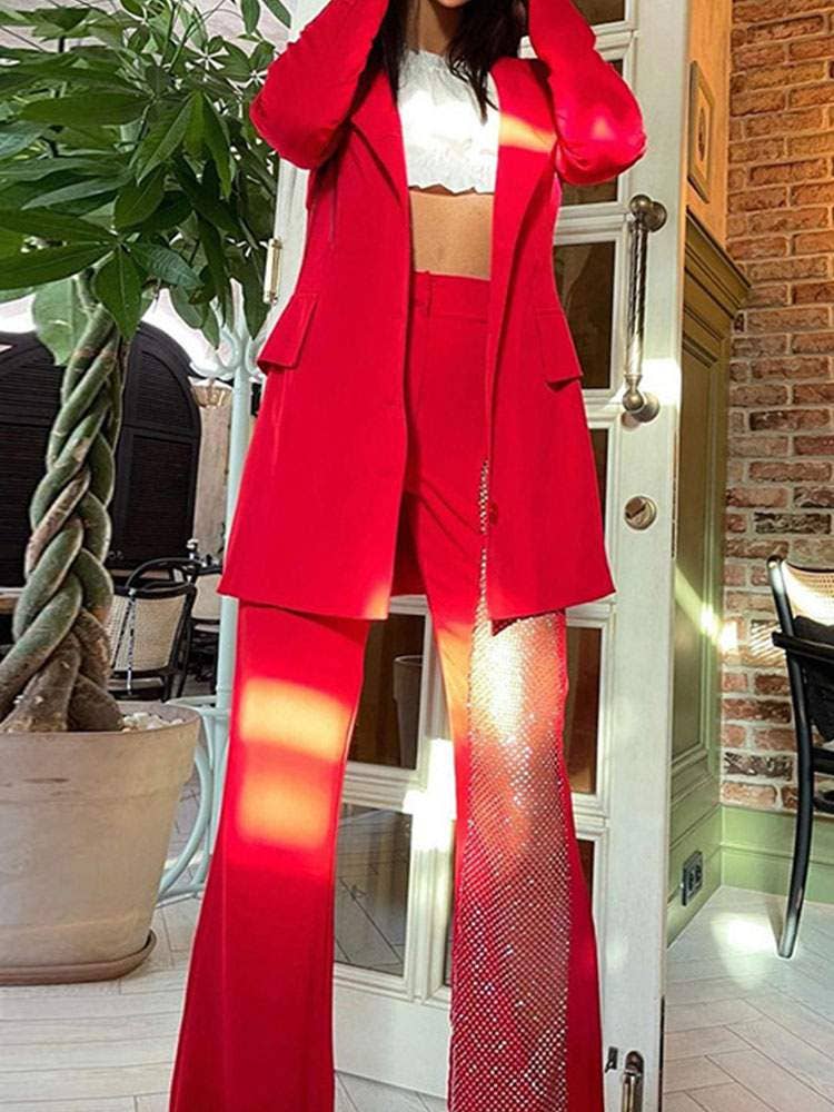 Flarix - Wholesale Pants - Women's - women polyester high rise waist flared trousers5