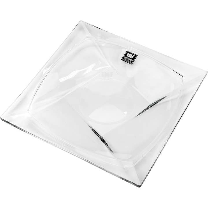 NORTH AMERICAN CRYSTAL - Wholesale Platter - 12" Bohemian Crystal Quadron Plater AU60698 QUADRON, AURUM