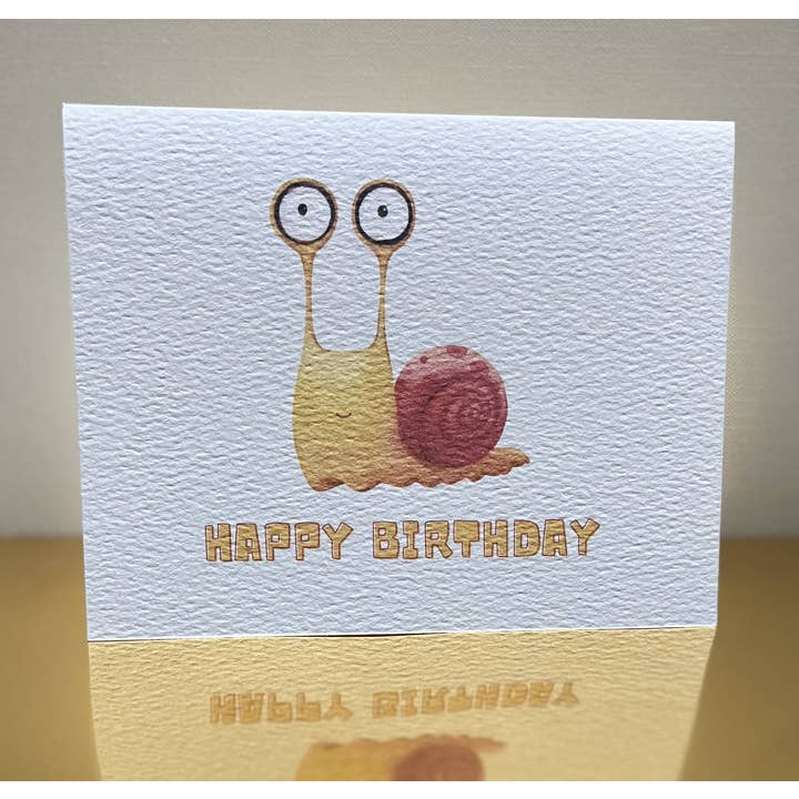 Paper Kuts - Wholesale Birthday Card - Happy Birthday Funny Snail Card Includes Kraft Envelope2