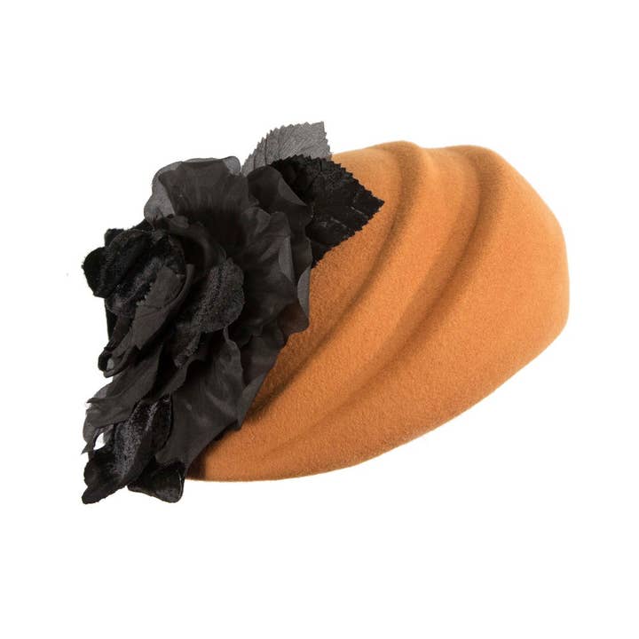 Max Alexander by Cupids Millinery Melbourne - Wholesale Fascinator hat – Women's - Wool Hat with Floral Accent – Winter Elegance3