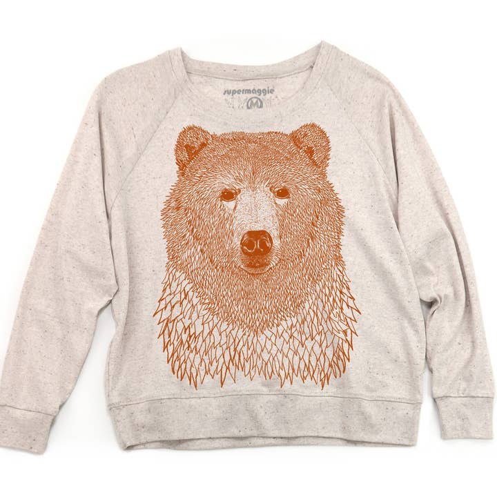 Supermaggie @ Faire - Wholesale Graphic Sweatshirt - Women's - Bear Pia Tri Blend Pullover4