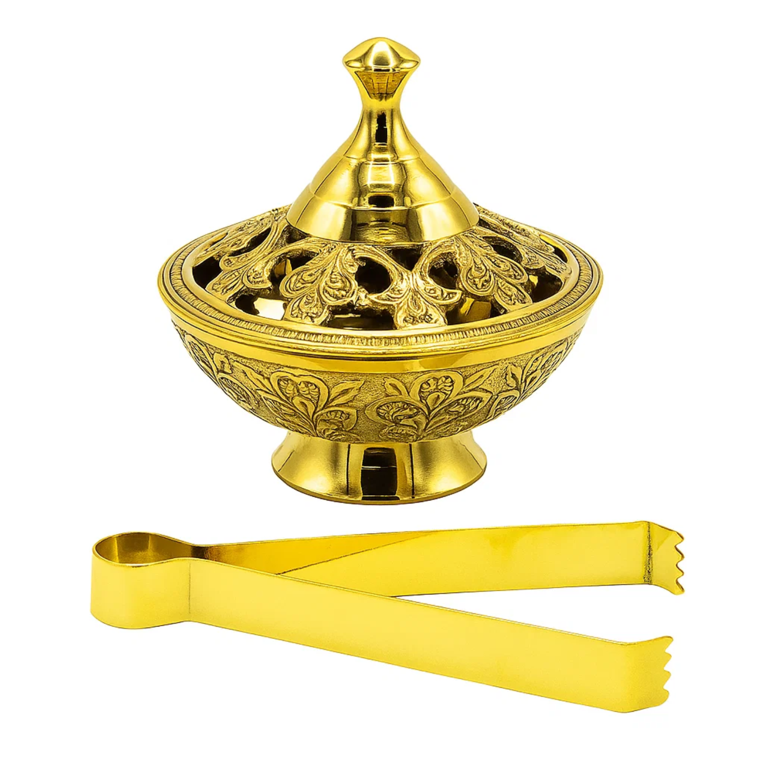 Green Tree – wholesale Rökelsehållare – Rökelsebrännare i mässing och tångset1