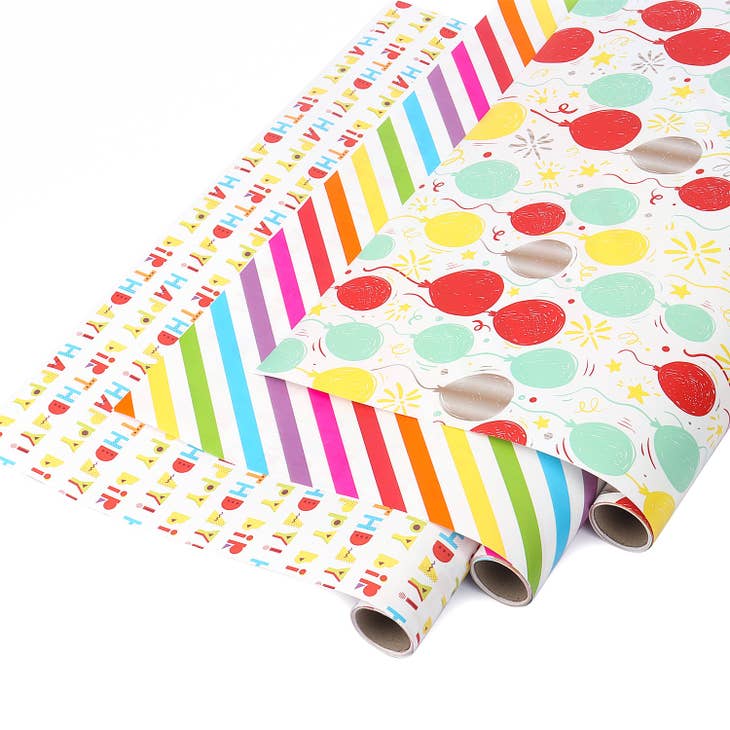 Gift Boxes Reversible Wrapping Paper - 30 X 98.5' Jumbo Roll