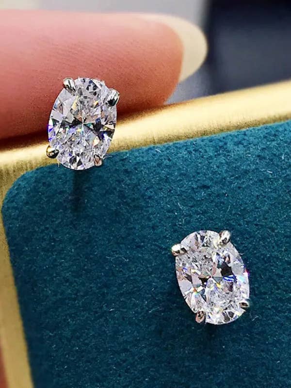 Oval, Emerald, Heart & Princess Cut Shaped CZ studs for wholesale by Kosa Jewels