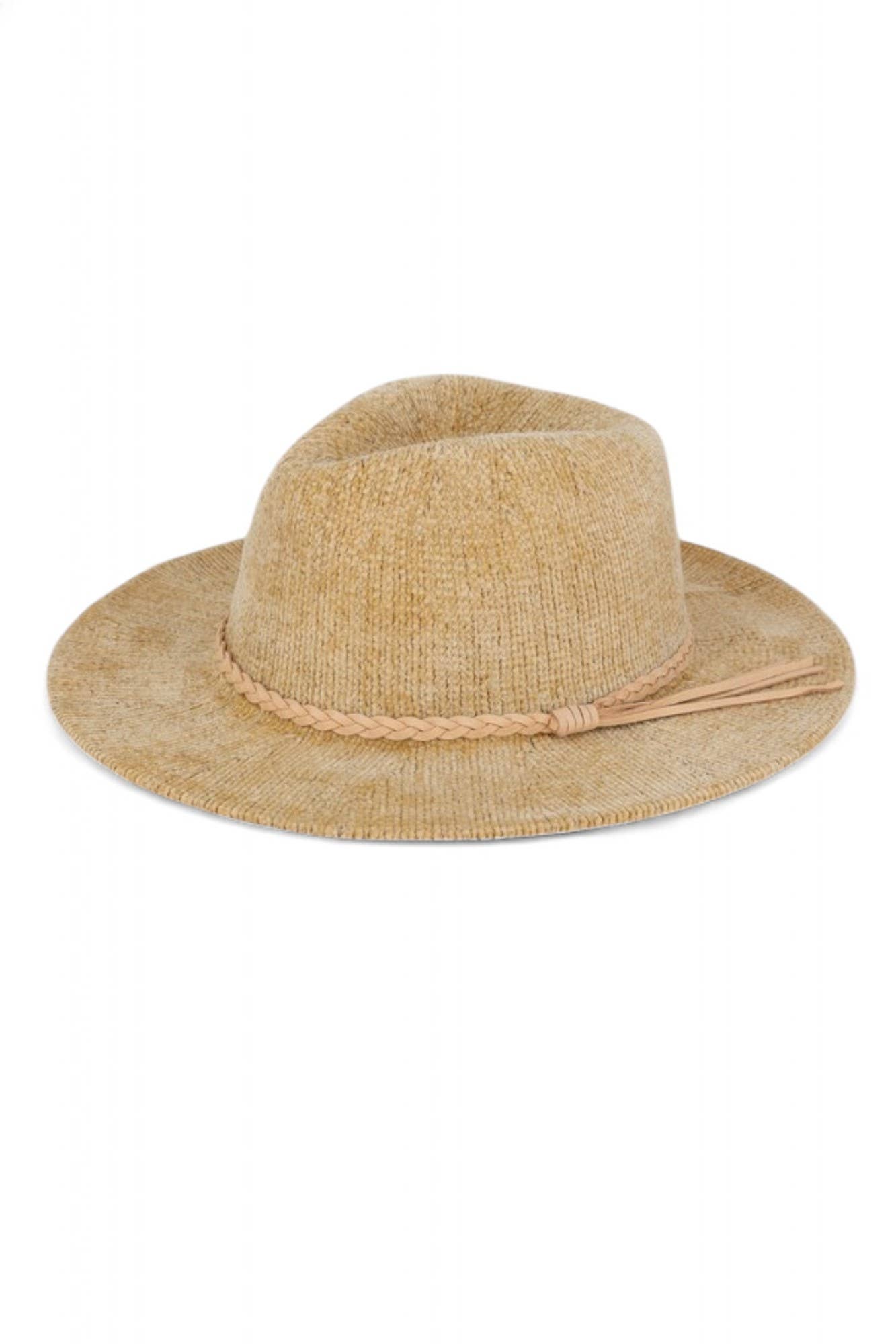 Artini Accessories – Fedora - Mulher por atacado – Fedora com Fita de Chapéu Entrançada em Chenille5