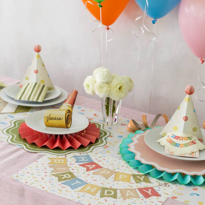 Gatherings by Curated Paperie - Vente Serviettes jetables - Serviettes d'invité à rayures vertes1