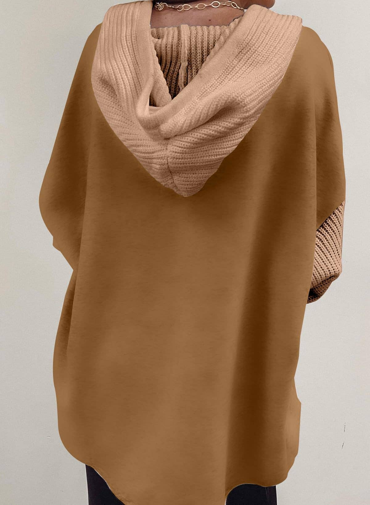 Lovesoft - Wholesale Hoodie - Women's - Colorblock Hoodie Sweatshirt with Button Detail5