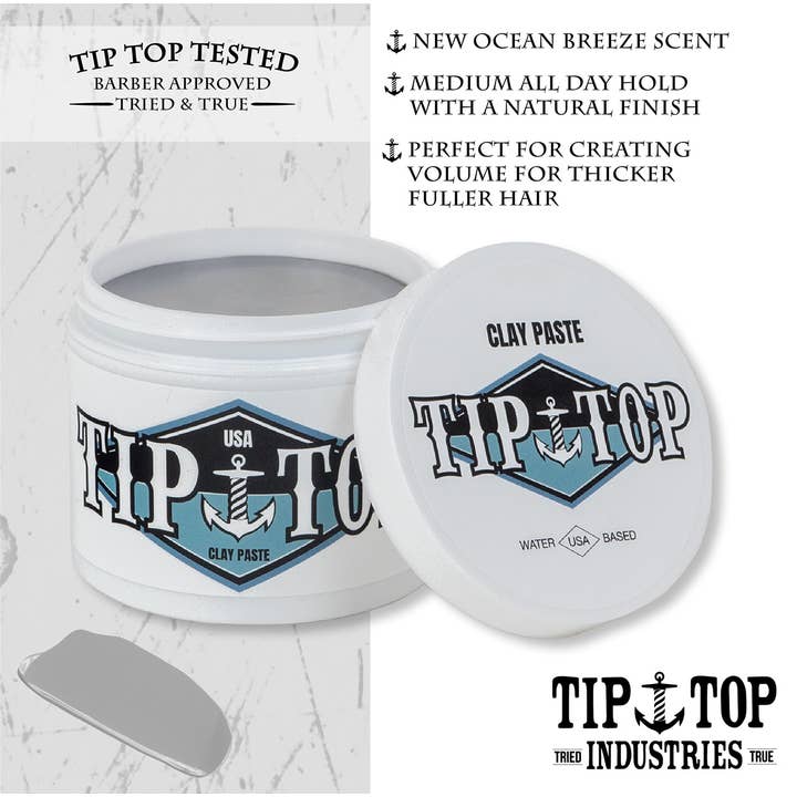 Tip Top Industries - Wholesale Hair Texture Balm/Paste/Pomade - Clay Paste