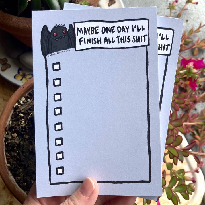 Bloc-notes Mothman To Do List pour la vente par Shapelessflame