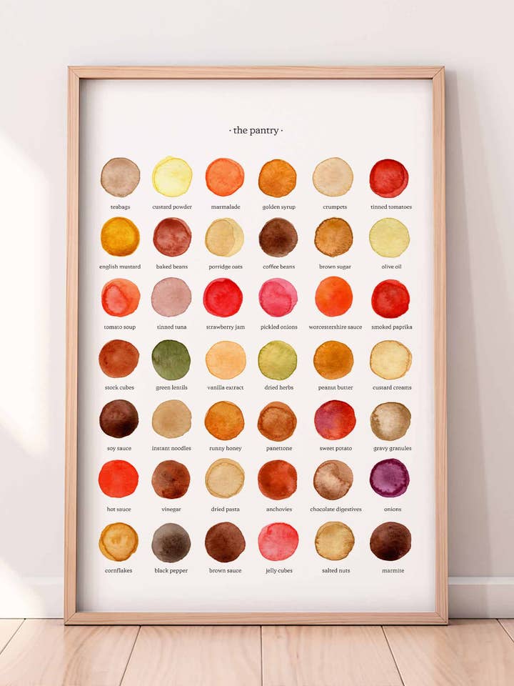 The Colours of The Pantry Print for wholesale by By Tilly