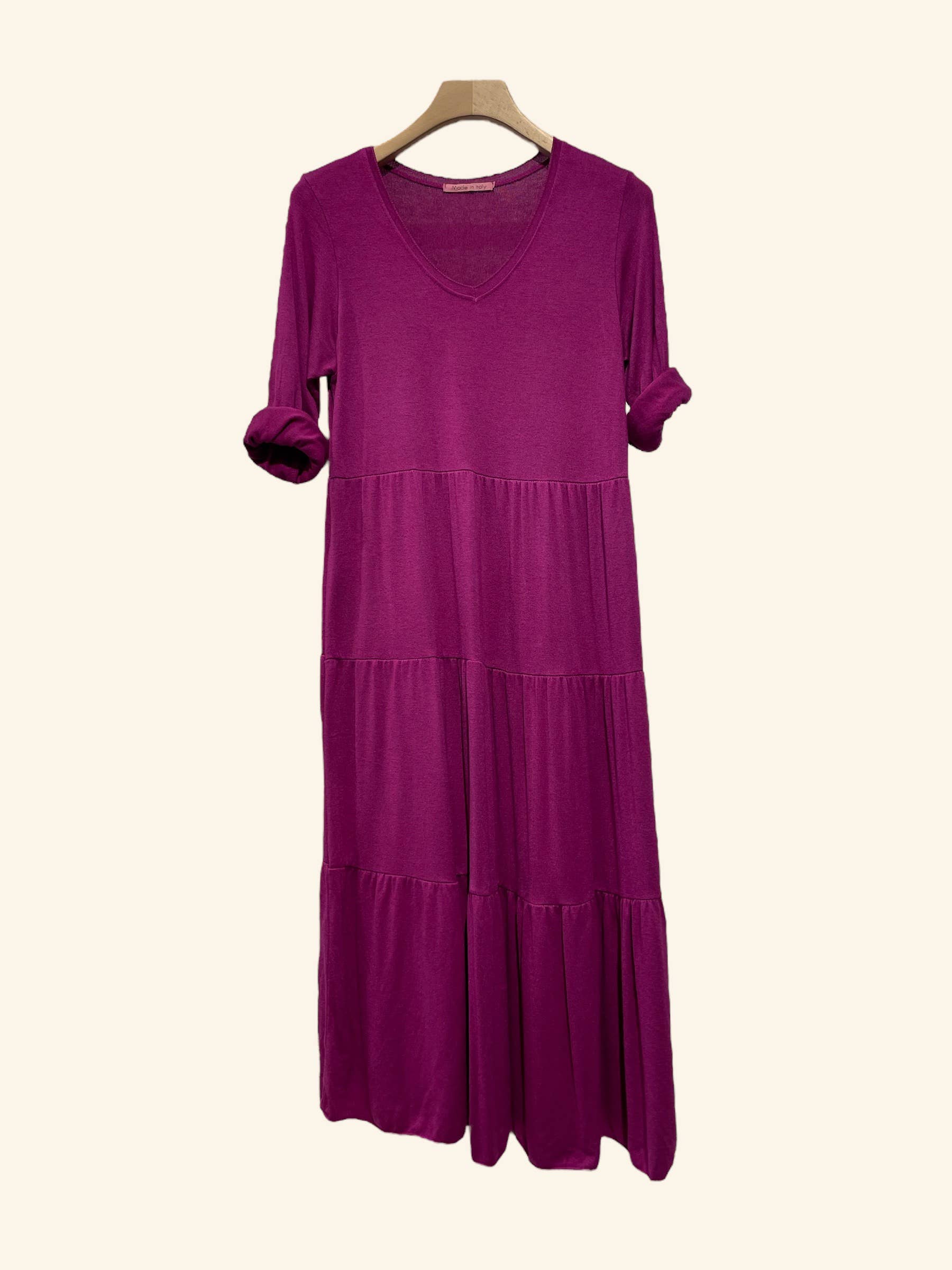 Nota bene - Wholesale Dress - Women's - Solid color fine knit dress Art 21056