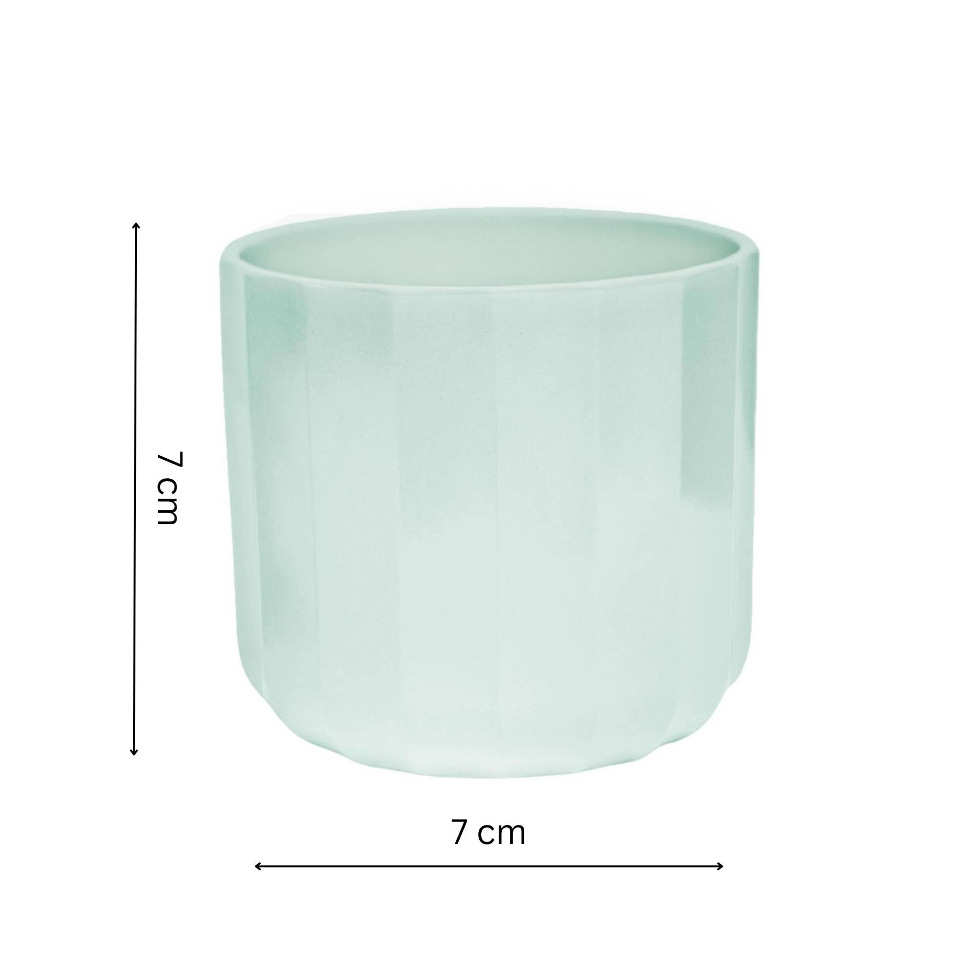 Ivyline - Vente Pot pour plante d'intérieur - Jardinière d'intérieur Positano Geo, hauteur 7 cm, profondeur 7 cm2
