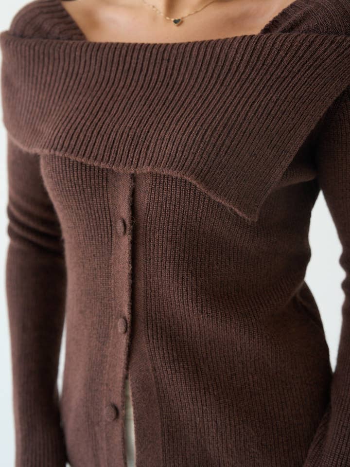 Design company-Fatma Balkir - Wholesale Knit Sweater - Women's - Asymmetric Neckline Women’s Knit Sweater9