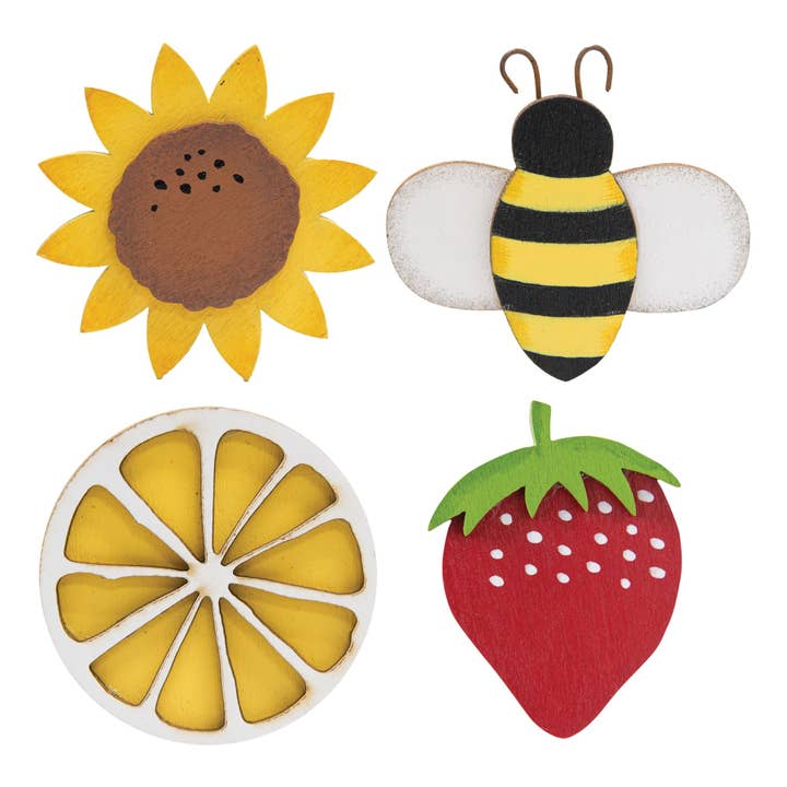 4/Set, Spring & Summer Icon Magnets for wholesale by The Hearthside Collection