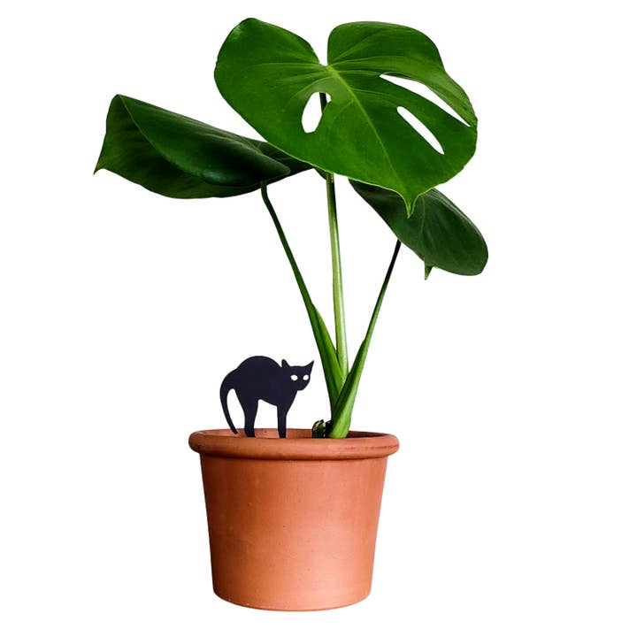 Leaf & Node - Wholesale Garden/Lawn Stake - Black Cat Houseplant Stake - Plant Décor (2 Sizes)7