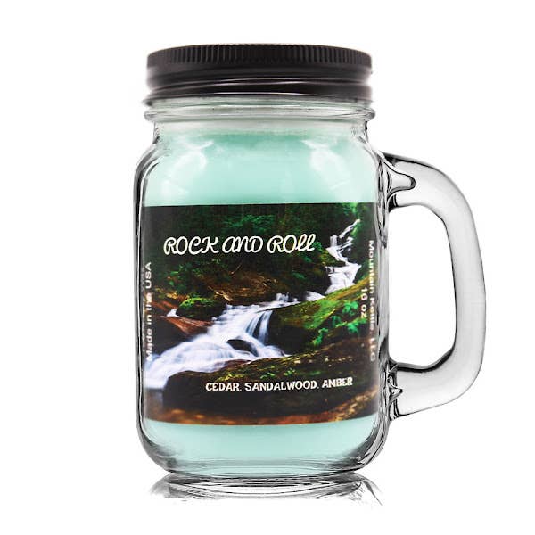 Rock n' Roll ~ Irish Moss Scented 100% Soy Wax Candle for wholesale by Mountain Kettle