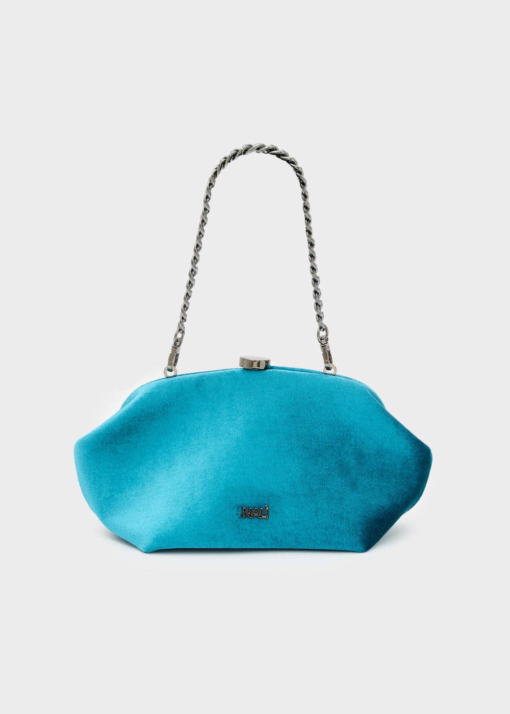 NALI' - Wholesale Clutch Bag - Women's - ANIKA NEW VELVET CLUTCH TEAL - N641