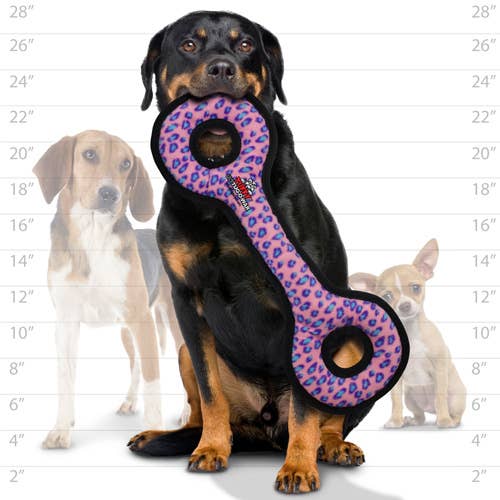Tuffy Dog Toys - VIP Products – wholesale Pet squeaky toy – Dog – Tuffy Ultimate Tug-O-War - Pink Leopard, Squeaky Dog Toy4