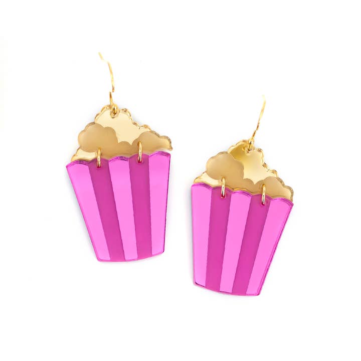 Momenti di Vita – wholesale Dangle earrings – Popcorn Earrings Fun Acrylic Dangles, 90s Retro Jewelry1