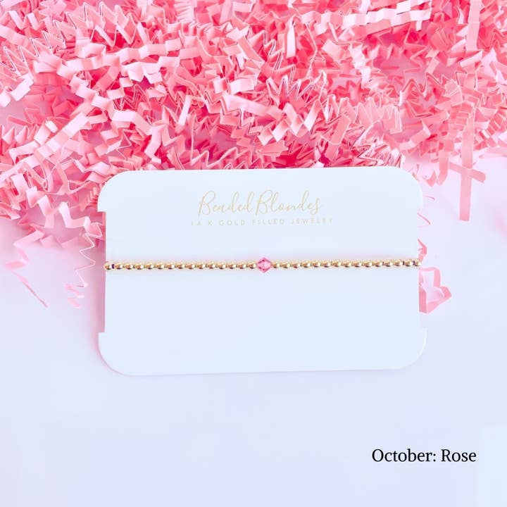 Beaded Blondes – Großhandel Perlenarmband – Birthstone Swarovski-Armband-Kollektion, 12 Stück10