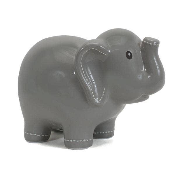 Child To Cherish® - Wholesale Money/Piggy Bank - Kids & Baby - Gray Large Stitched Elephant Bank0