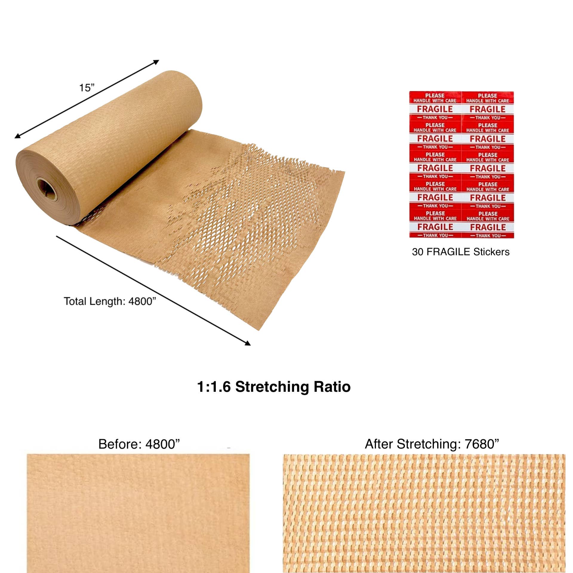 Kis Paper - Wholesale Wrapping Paper Roll - 2pcs Honeycomb 15x4800 inches Wrapping Paper Roll2