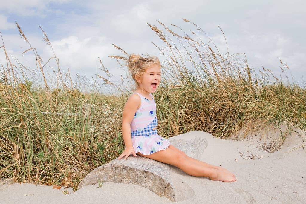 Blueberry Bay - Wholesale One Piece Swimsuit - Kids - Blue Pearl Cottage One Piece3