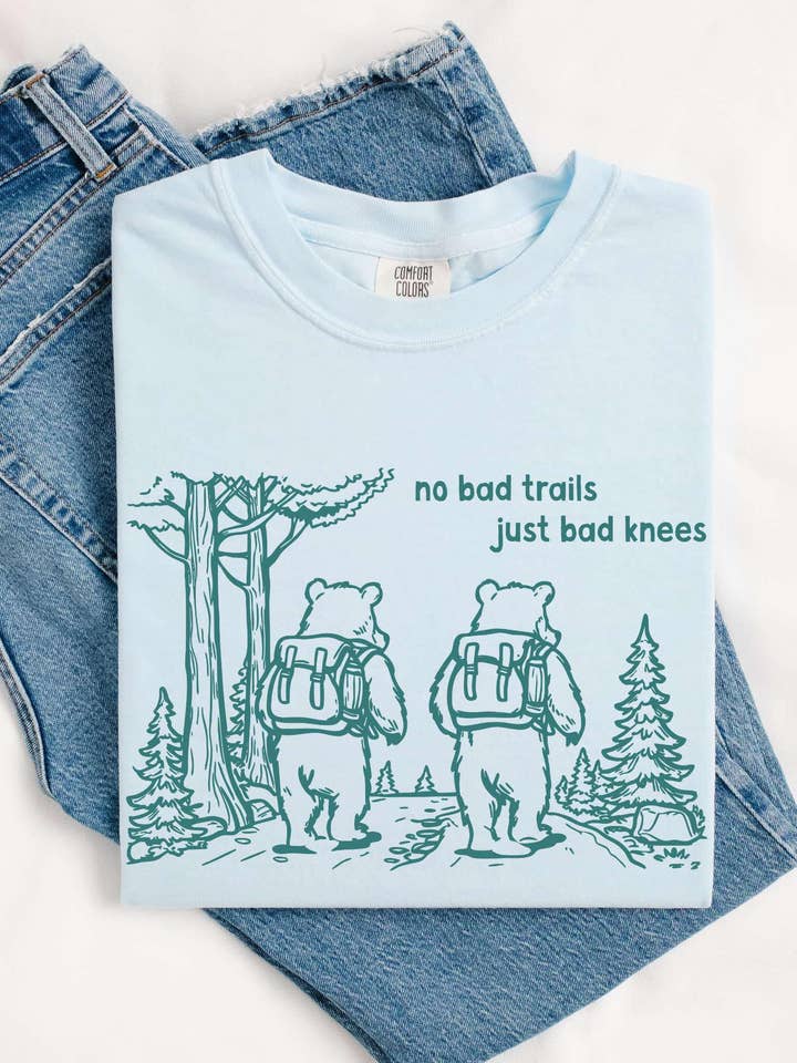 Mugsby - Wholesale Screen Printed T-Shirt - Unisex - No Bad Trails T Shirt, Funny Graphic Tee, Funny