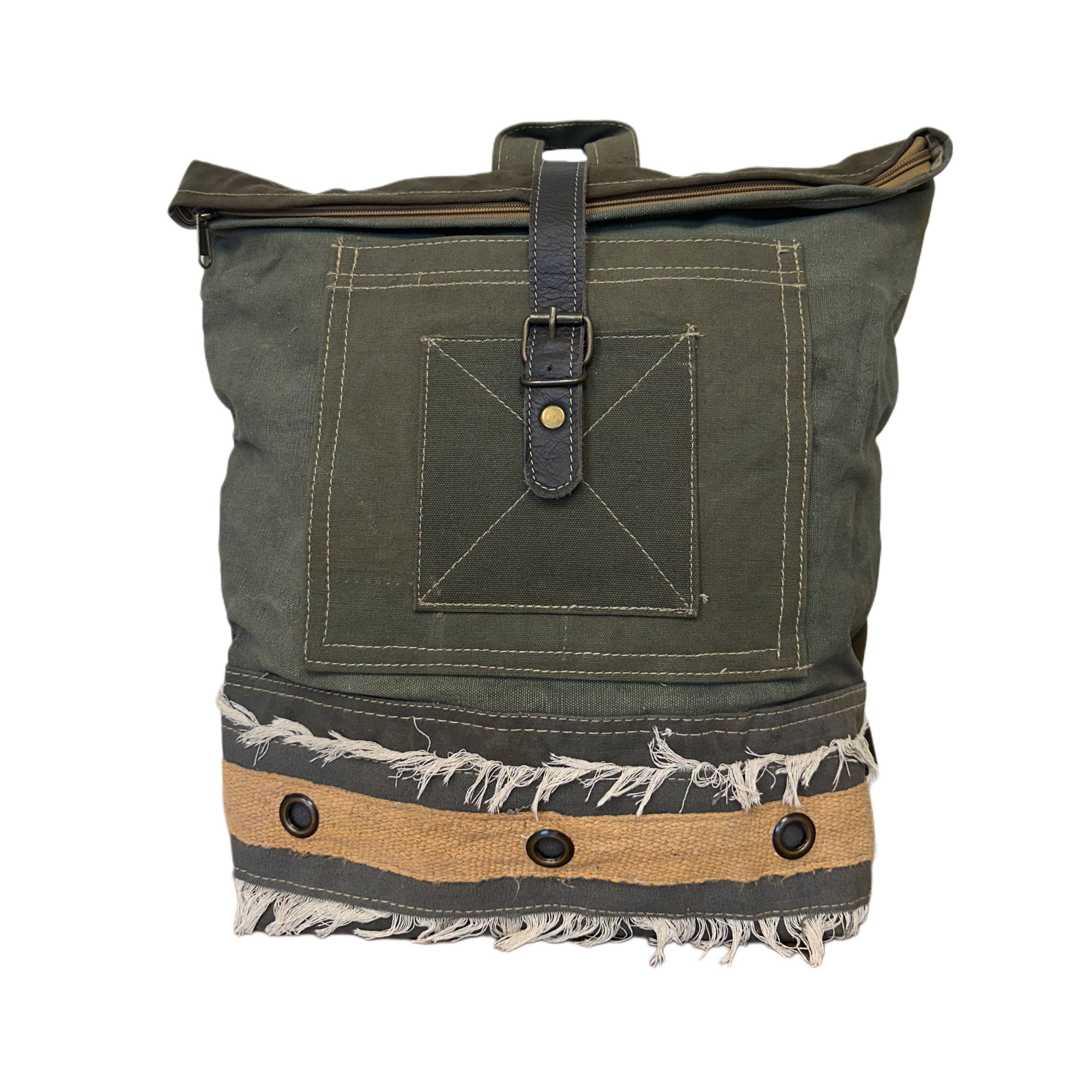 Vintage Addiction - Wholesale Backpack - Women's - Recycled Military Tent Backpack