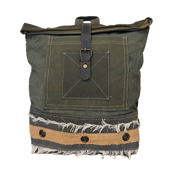 Vintage Addiction - Wholesale Backpack - Women's - Recycled Military Tent Backpack0