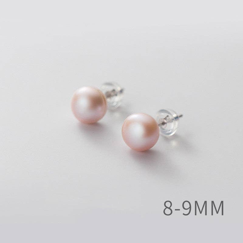 Perimade & Co. LLC - Wholesale Stud/Post Earrings - White Pink Purple Pearl Stud Earrings in 925 Sterling Silver18