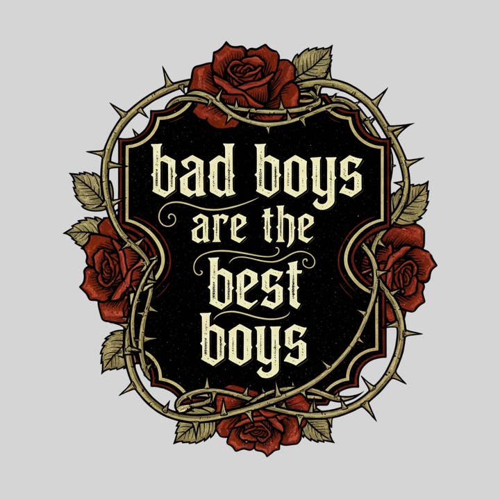 Los chicos malos son los mejores chicos – Pegatina impermeable de 3" con superposición holográfica – Lectura, libros, regalo para lectores, amante de los libros para venta al por mayor de Purely Bookish