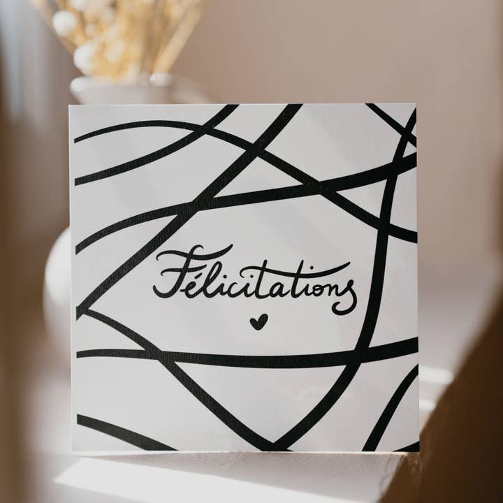 6 CARDS 15X15 available WITH ENVELOPE - THE CHARM OF WORDS for wholesale by GreenMa