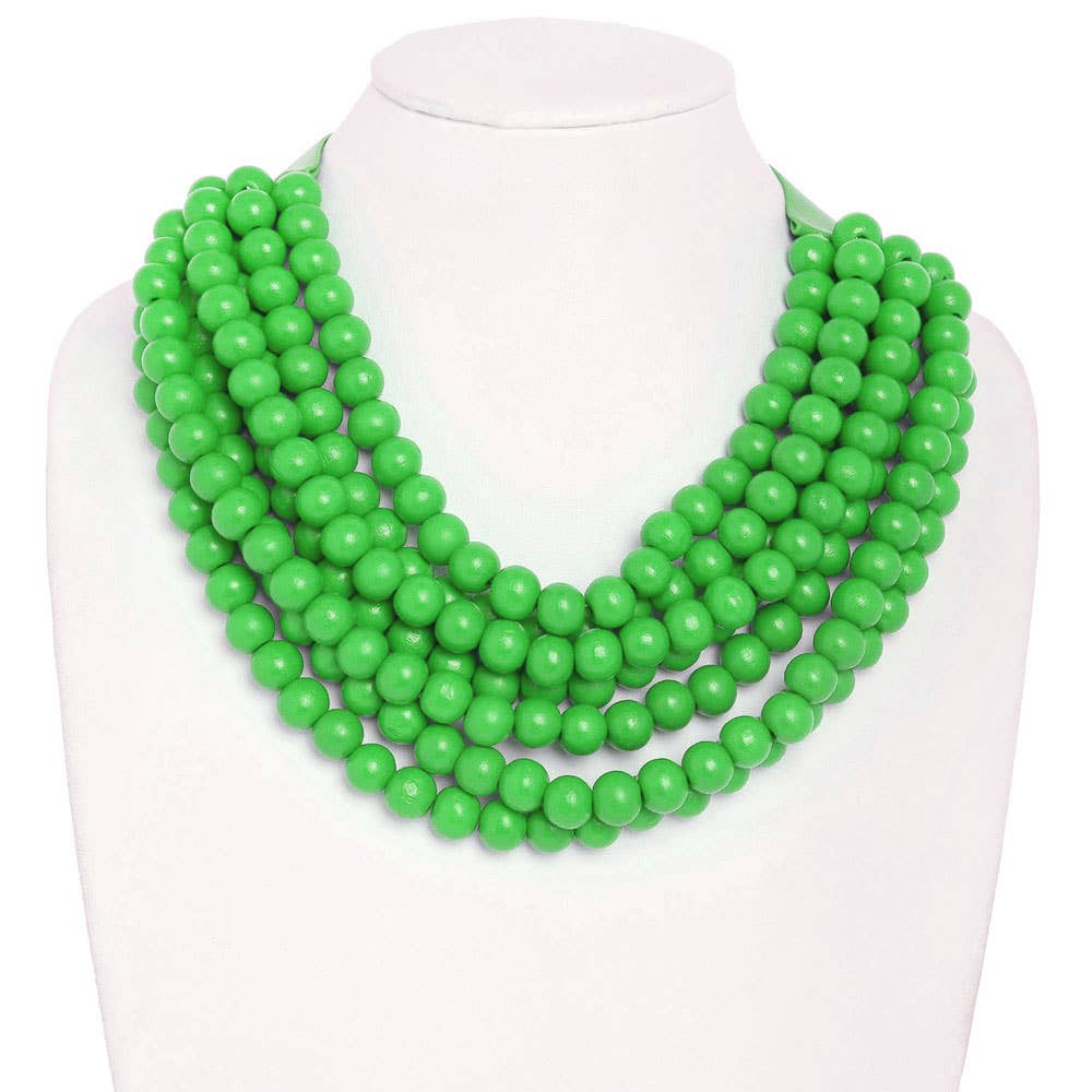 anbfashion – Großhandel Perlenkette – Holzperlen-Lagen-Magnetkette9