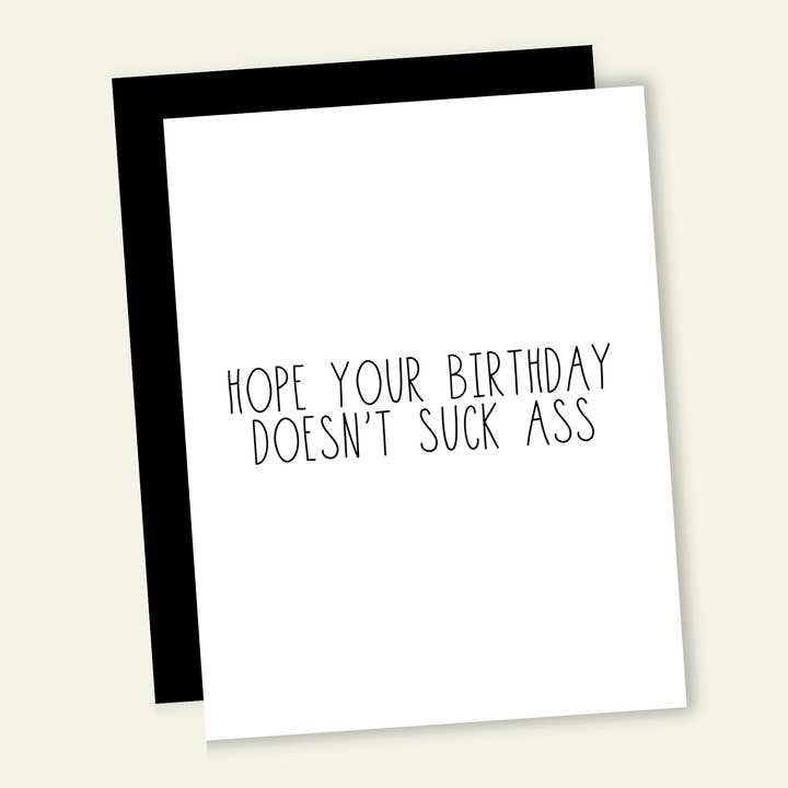 Hoop dat je verjaardag niet zuigt kaart voor wholesale door That’s So Andrew - Snarky Gifts & Cards