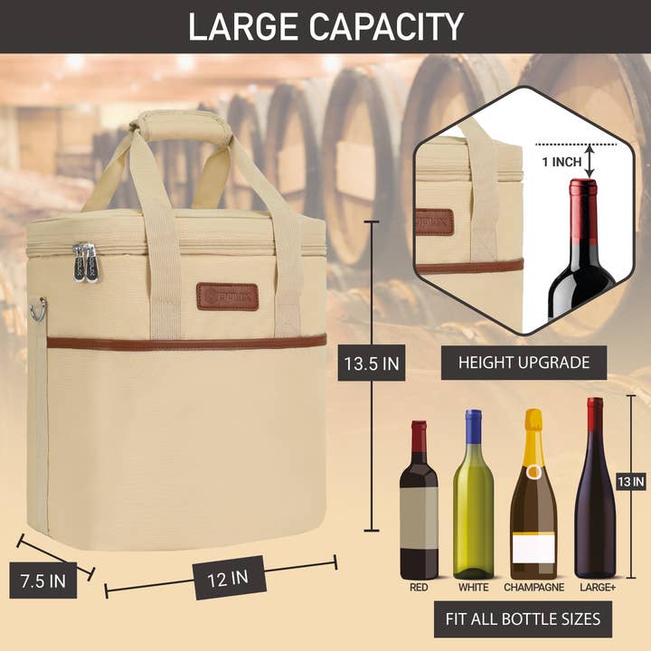 OPUX - Wholesale Wine Tote - 6 Bottle Wine Carrier Bag10