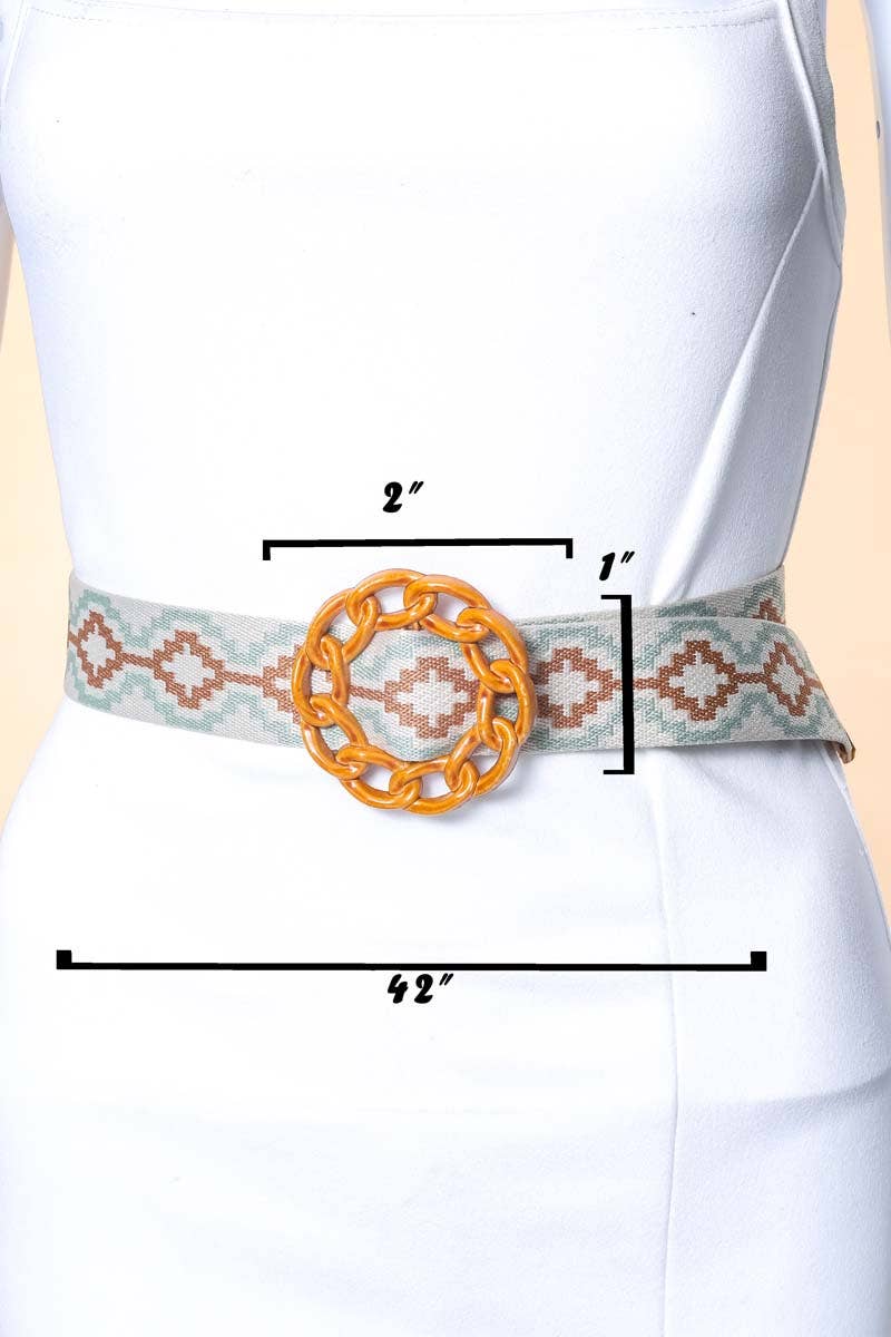 Anarchy Street - Wholesale Belt - Women's - Boho Braided Belt Solid Chain Buckle2