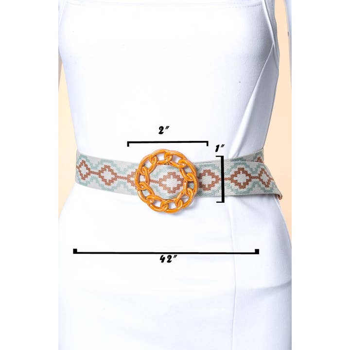 Anarchy Street - Wholesale Belt - Women's - Boho Braided Belt Solid Chain Buckle2