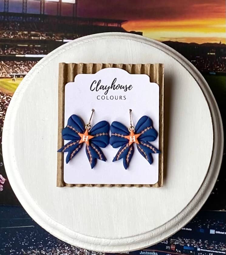 Clayhouse Colours – wholesale Dangle earrings – Astros Baseball Earrings 0