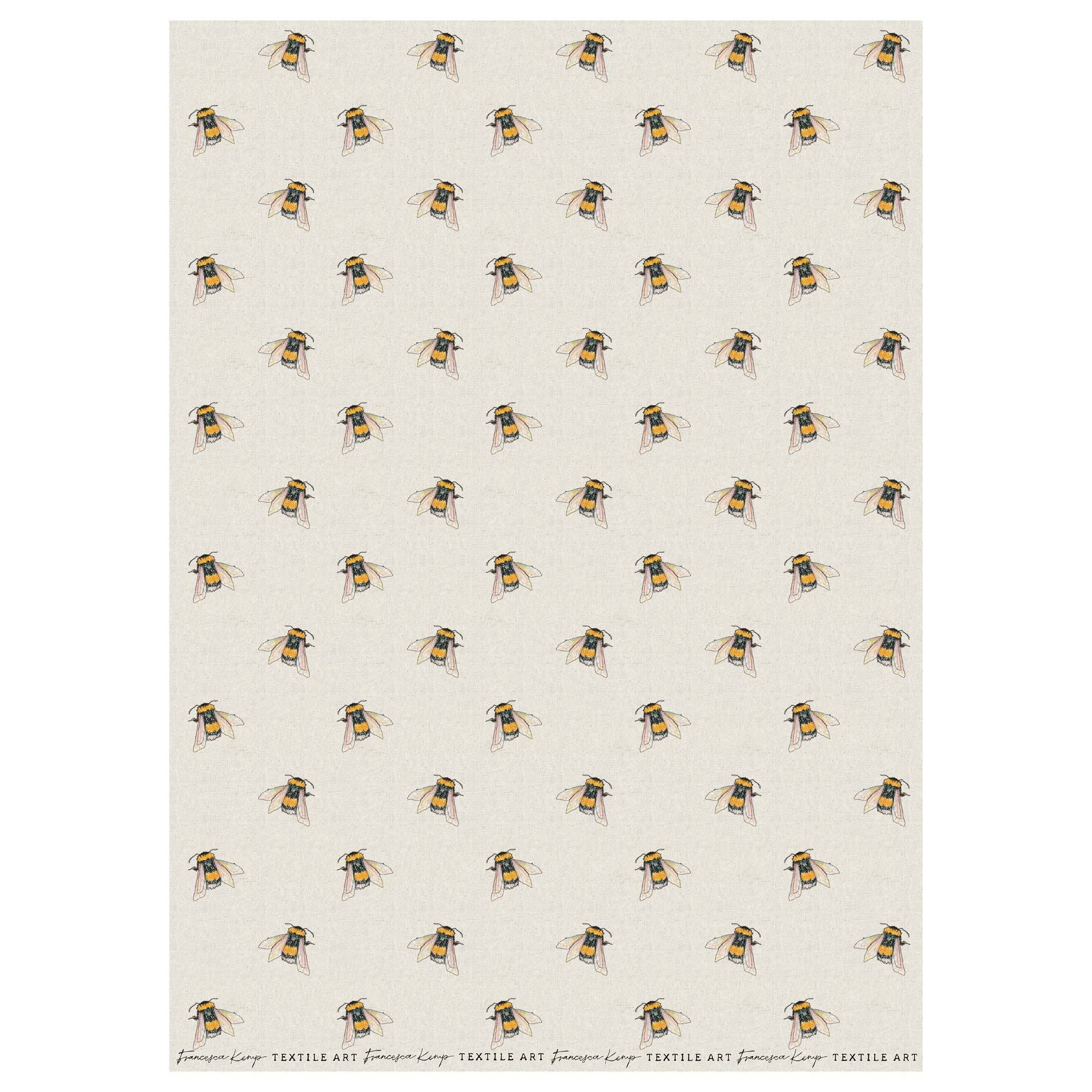 Francesca Kemp Textile Art - Vente Feuille de papier cadeau - Papier cadeau d'abeille1