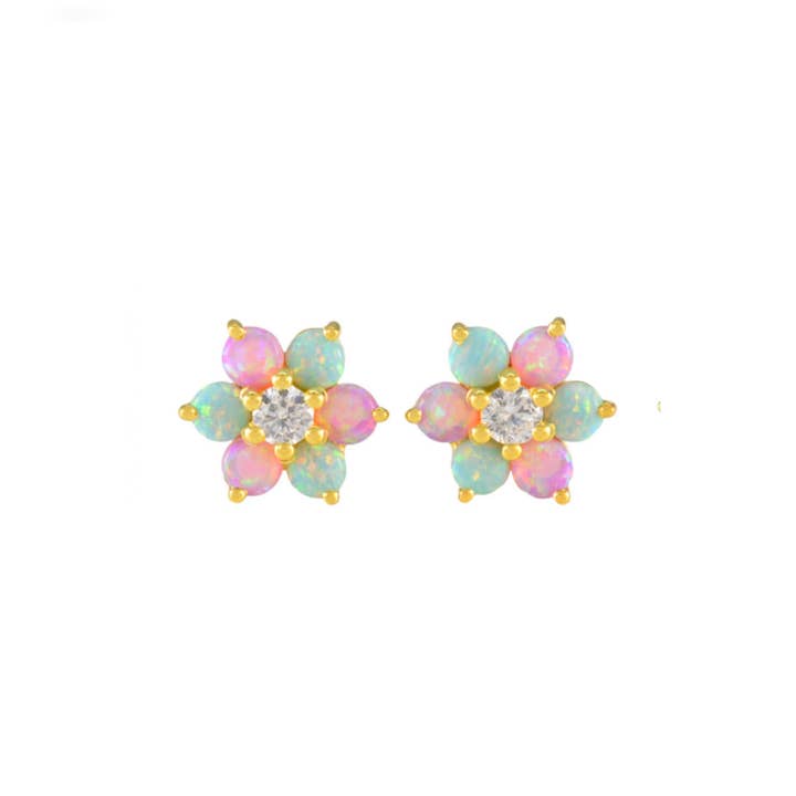 Tropical Opal Fleur Studs for wholesale by La Kaiser