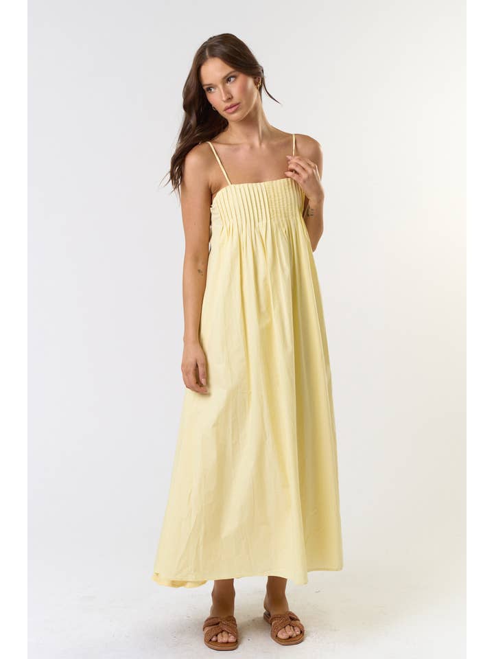 LEMON ILD5289 PLEATED MAXI DRESS for wholesale on Faire