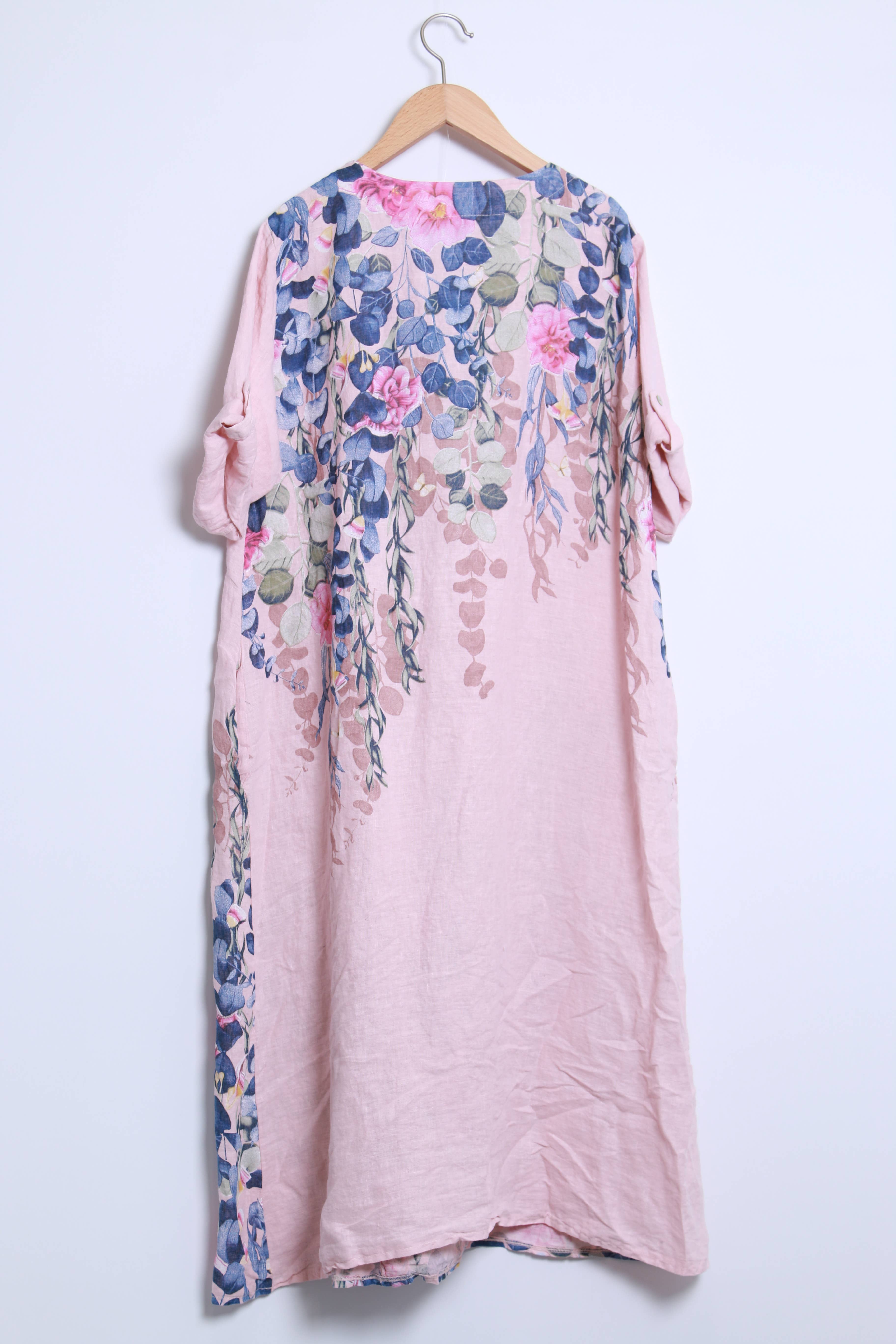 Shyloh - Vente Robe – femme - Robe en lin à imprimé fleuri et 2 boutons 1495525