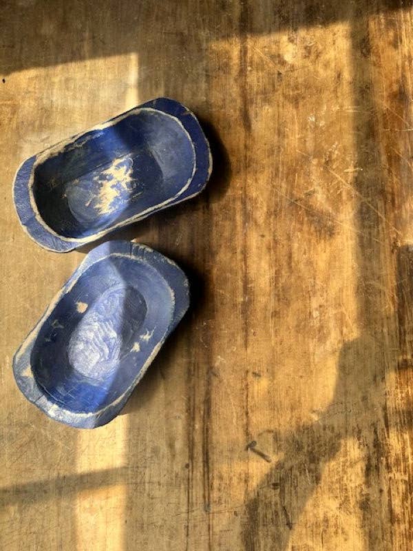 The Global Swap Shop - Wholesale Decorative Plate/Dish/Bowl - Small Wooden Painted Dough Bowl1