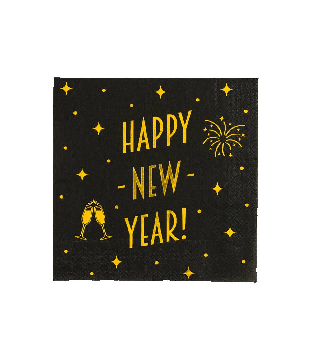 PD Party - Wholesale Disposable Napkin - Classy Party Napkins - Happy New Year