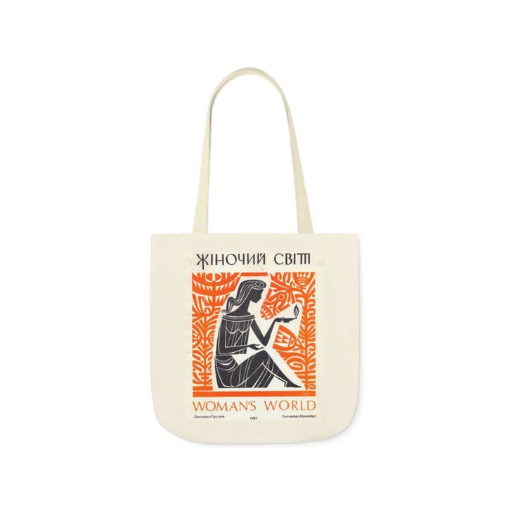 Ukrainian Vintage "Women's World" Tote Bag for wholesale by MARA Style